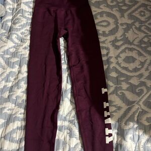 PINK maroon leggings: size xs